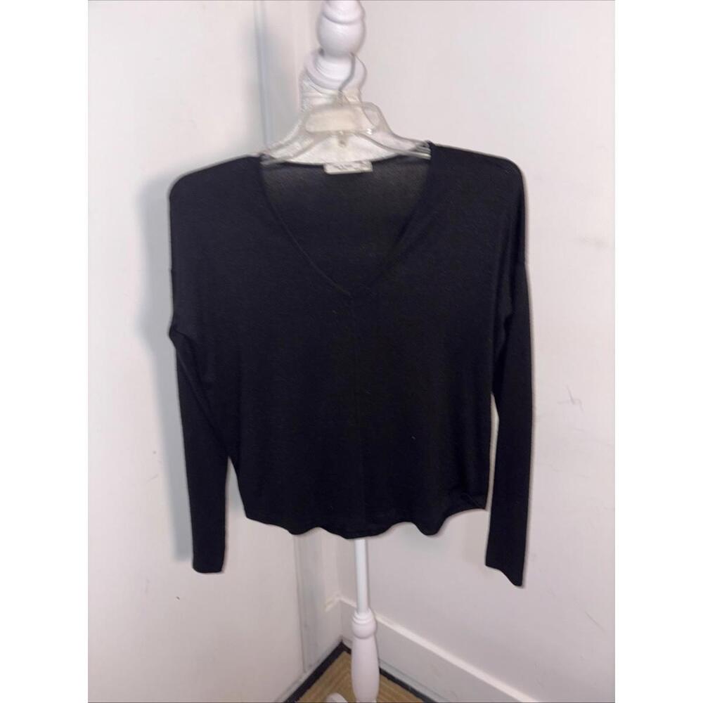 Rag & Bone The Knit Long Sleeve Tee, featuring a deep V-neck